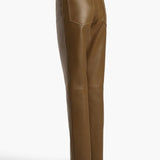 Khaite - Callum Pant in Dark Olive Leather