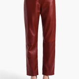 Khaite - Callum Pant in Garnet Leather