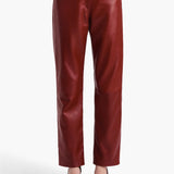 Khaite - Callum Pant in Garnet Leather