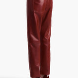 Khaite - Callum Pant in Garnet Leather