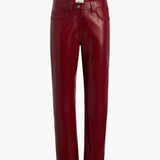Khaite - Callum Pant in Garnet Leather