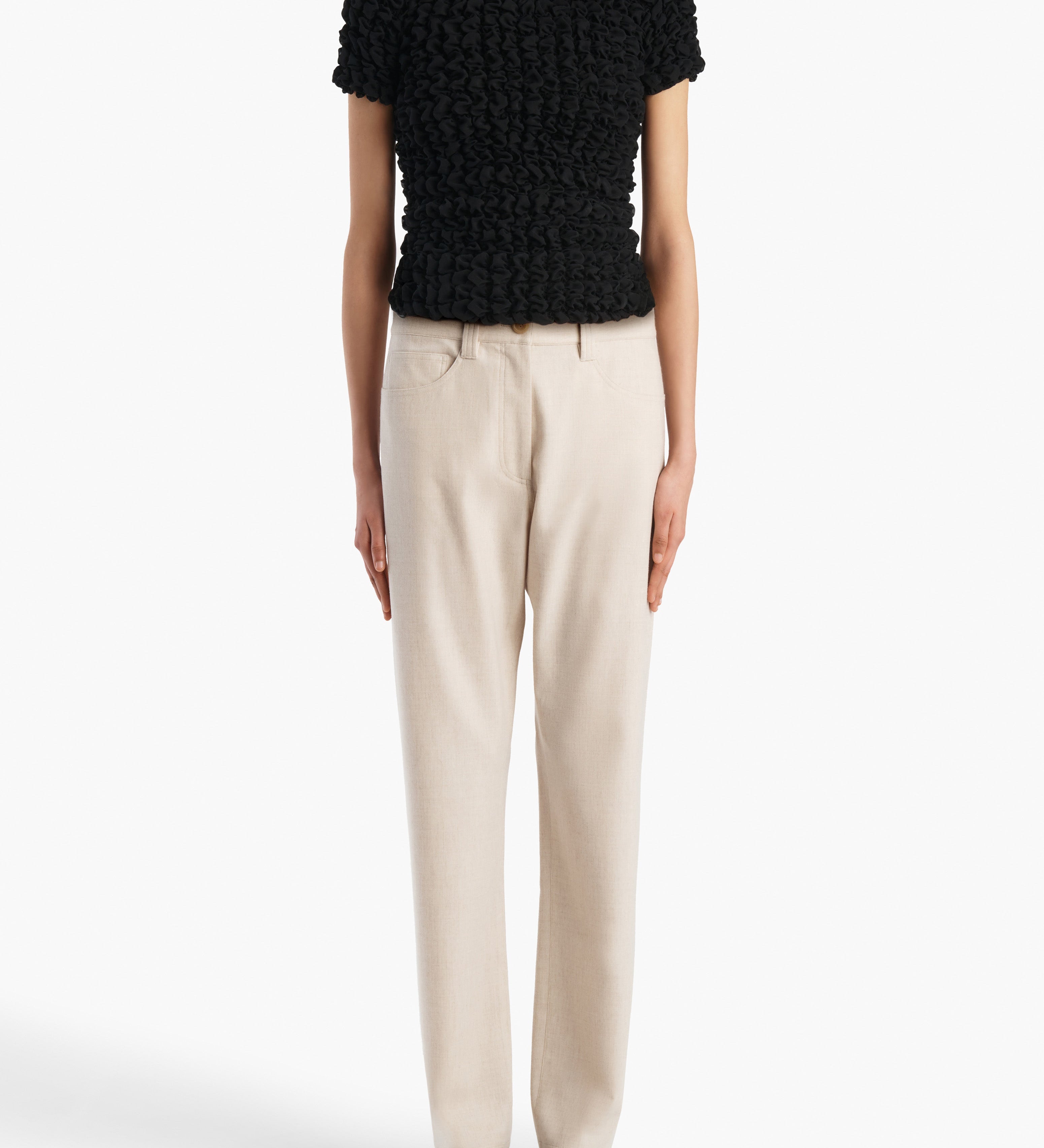 Khaite - Callum Pant in Oatmeal