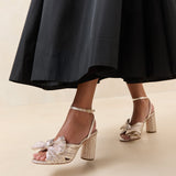 Loeffler Randall - Camellia Champagne Pleated Bow Heel