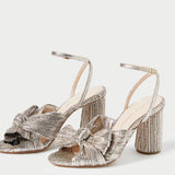 Loeffler Randall - Camellia Champagne Pleated Bow Heel