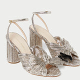 Loeffler Randall - Camellia Champagne Pleated Bow Heel