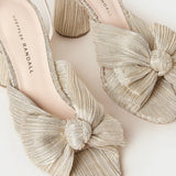 Loeffler Randall - Camellia Platinum Pleated Bow Heel
