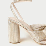 Loeffler Randall - Camellia Platinum Pleated Bow Heel