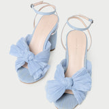Loeffler Randall - Camellia Blue Pleated Bow Heel