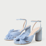 Loeffler Randall - Camellia Blue Pleated Bow Heel