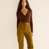 DÔEN - CAMERON CASHMERE CARDIGAN -- DARK UMBER