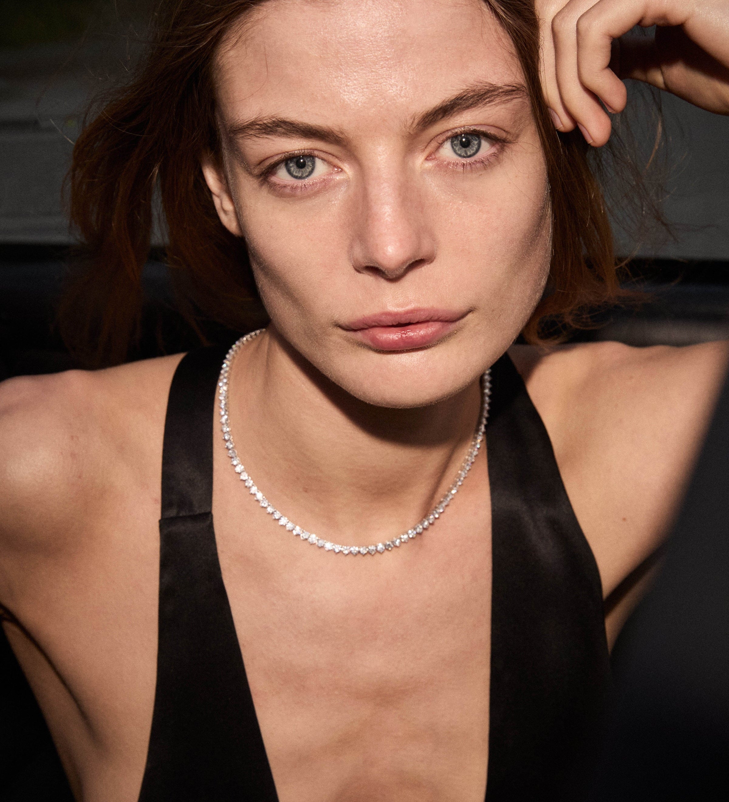 Dorsey - BENNINGTON RIVIÈRE NECKLACE IN 3.5MM LAB DIAMOND, 14K WHITE GOLD