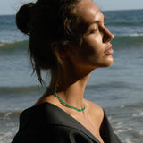 Dorsey - 14K FLOATING ETERNITY NECKLACE IN 3.5MM LAB EMERALD, 14K YELLOW GOLD