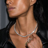 Dorsey - PETITE BESSETTE RIVIÈRE NECKLACE IN LAB WHITE SAPPHIRE