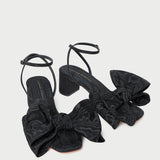 Loeffler Randall - Carmen Black Moiré Bow Sandal