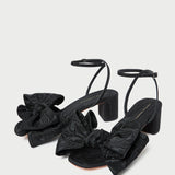 Loeffler Randall - Carmen Black Moiré Bow Sandal