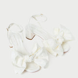 Loeffler Randall - Carmen Cream Moiré Bow Sandal