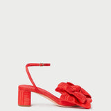 Loeffler Randall - Carmen Red Moiré Bow Sandal