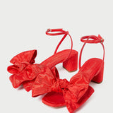Loeffler Randall - Carmen Red Moiré Bow Sandal