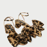 Loeffler Randall - Carmen Leopard Velvet Bow Sandal