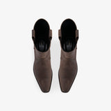 Jude - Cas Ankle Boot Dark Brown Distressed Suede Leather