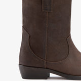 Jude - Cas Ankle Boot Dark Brown Distressed Suede Leather