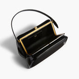 Khaite - Cate Bag in Black Crackle Patent Leather