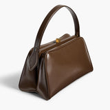 Khaite - Cate Bag in Chestnut Crackle Patent Leather