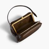 Khaite - Cate Bag in Chestnut Crackle Patent Leather