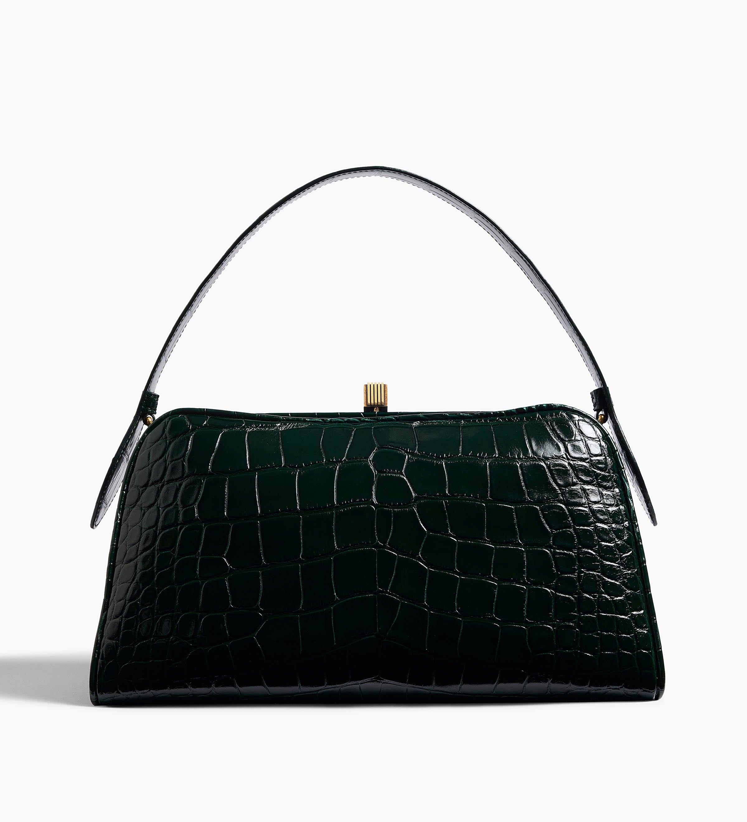 Khaite - Cate Bag in Hunter Green Alligator