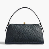 Khaite - Cate Handbag in Midnight Navy Ostrich