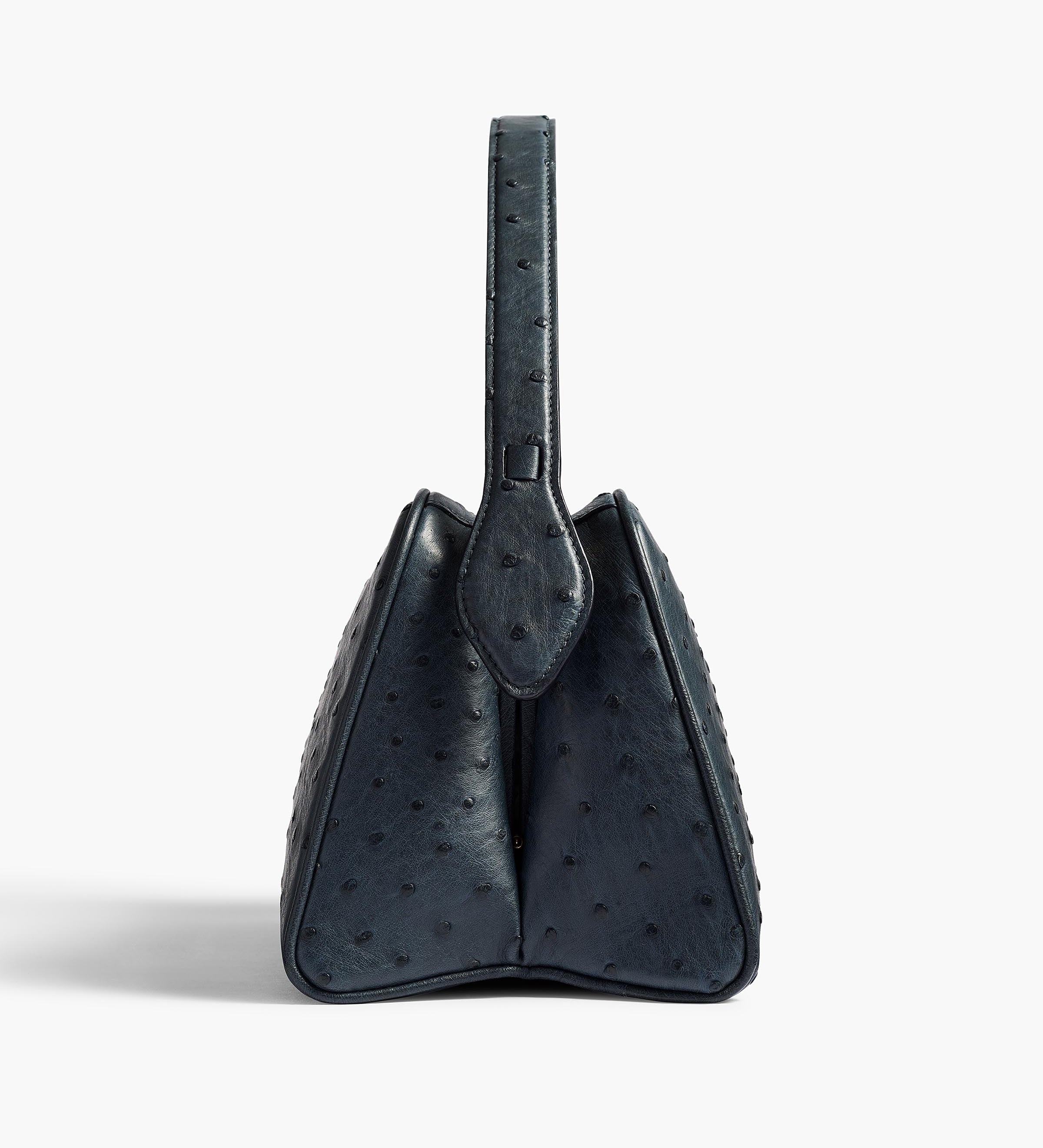Khaite - Cate Handbag in Midnight Navy Ostrich