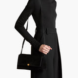 Khaite - Audrey Crossbody Bag in Black Suede