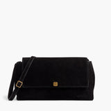 Khaite - Audrey Crossbody Bag in Black Suede