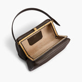 Khaite - Cate Bag in Dark Brown Pebbled Leather