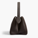 Khaite - Cate Bag in Dark Brown Pebbled Leather