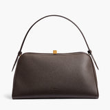 Khaite - Cate Bag in Dark Brown Pebbled Leather