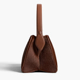 Khaite - Cate Bag in Rust Haircalf