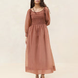 Loeffler Randall - Cecelia Gathered Organza Dress
