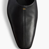 Khaite - Cecilia Slingback Flat in Black Pebbled Leather