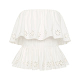 Posse - CECILIA STRAPLESS TOP - VINTAGE WHITE