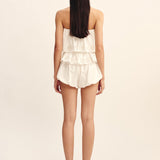 Posse - CECILIA STRAPLESS TOP - VINTAGE WHITE