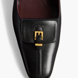 Khaite - Celia Pocket Pump in Black Vintage Calf Leather