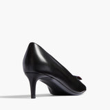 Khaite - Celia Pocket Pump in Black Vintage Calf Leather