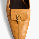 Khaite - Celia Pocket Pump in Chestnut Ostrich