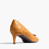 Khaite - Celia Pocket Pump in Chestnut Ostrich