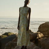 DÔEN - CHANDRA DRESS -- CITRON ANEMONE BLOOM