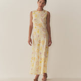 DÔEN - CHANDRA DRESS -- CITRON ANEMONE BLOOM