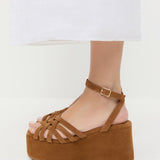 Loeffler Randall - Channing Cacao Suede Platform Sandal
