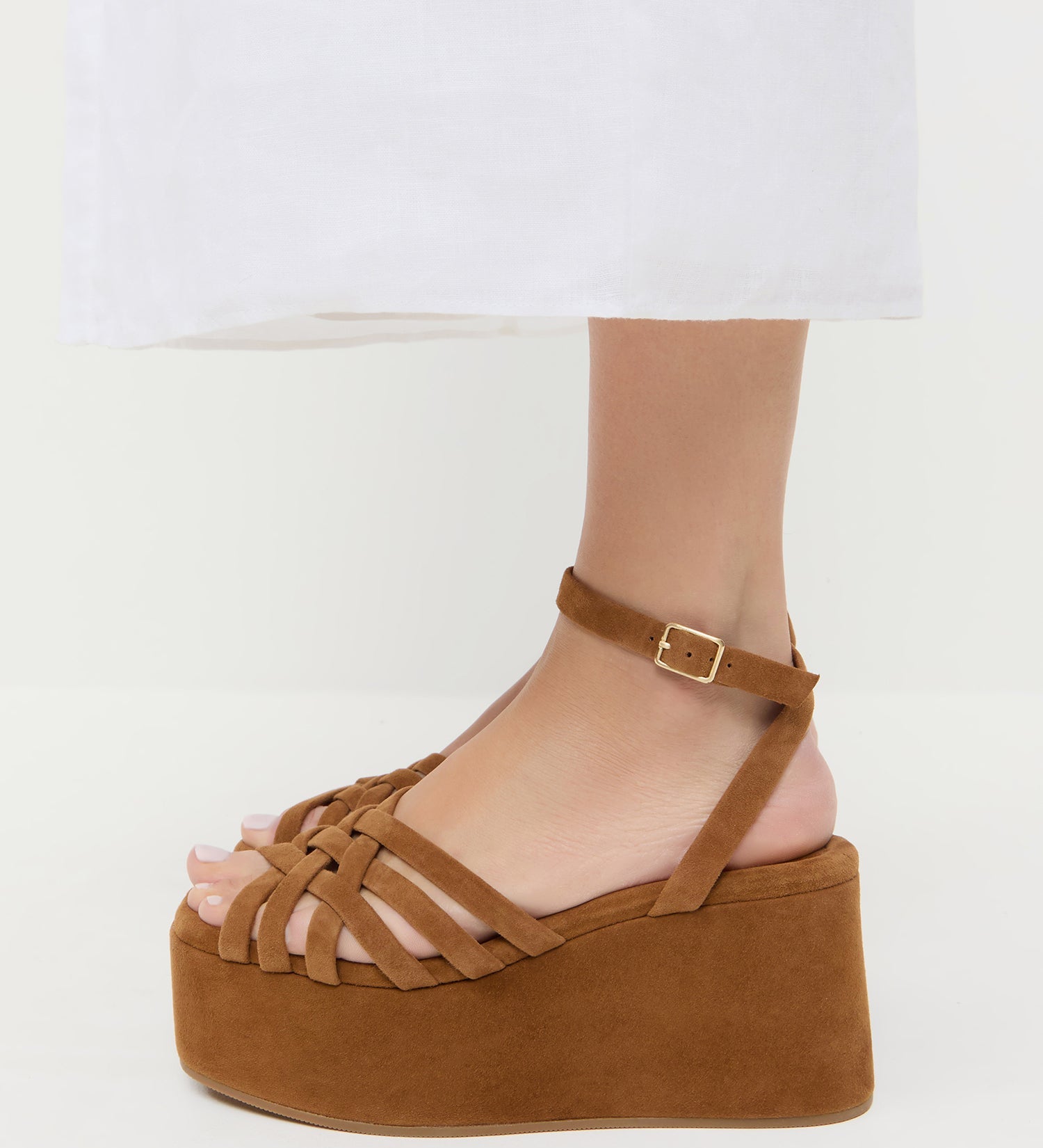 Loeffler Randall - Channing Cacao Suede Platform Sandal