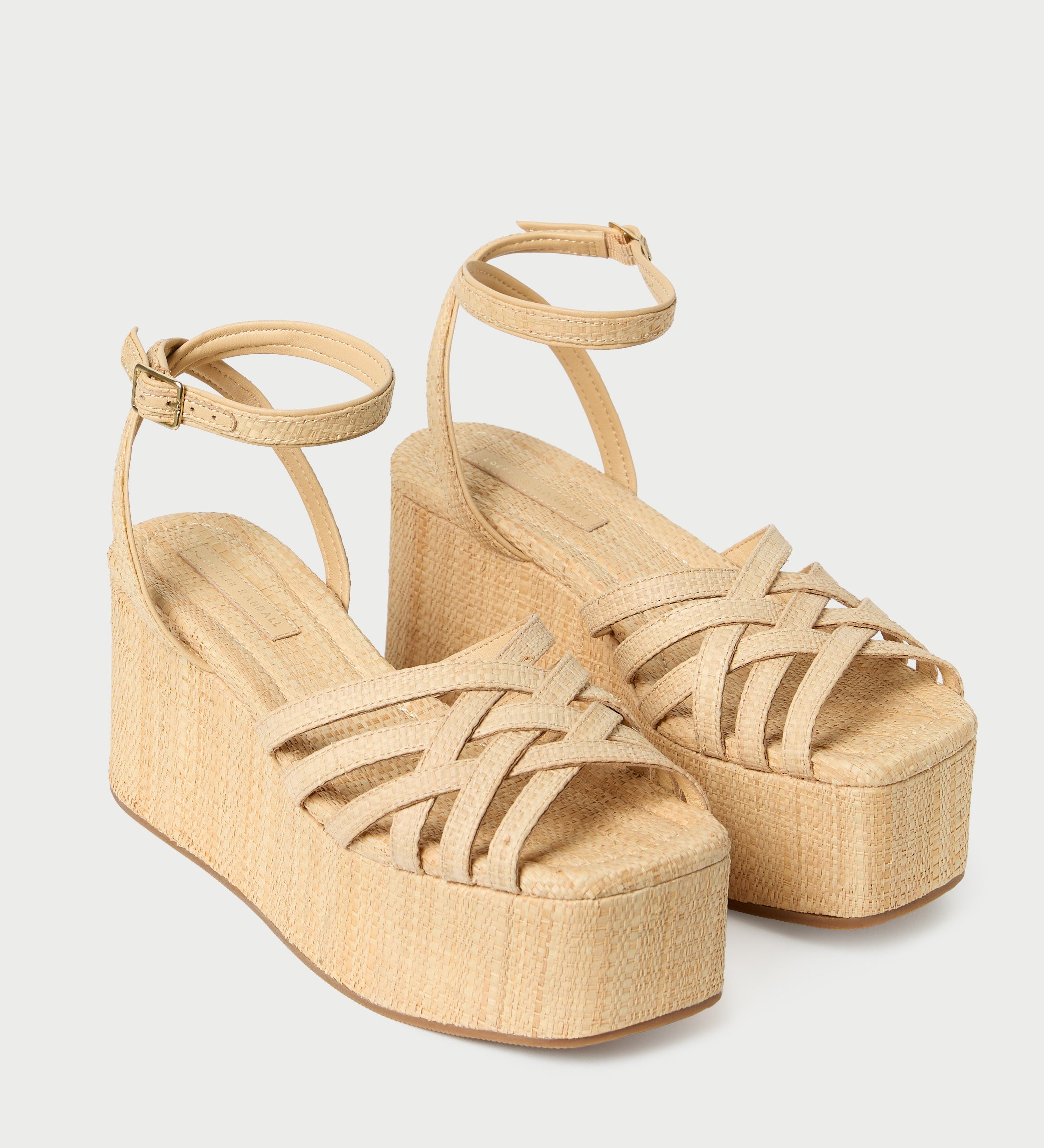 Loeffler Randall - Channing Natural Raffia Platform Sandal